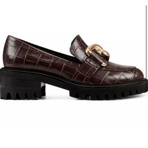 Aerosoles lilia brown lug sole loafers